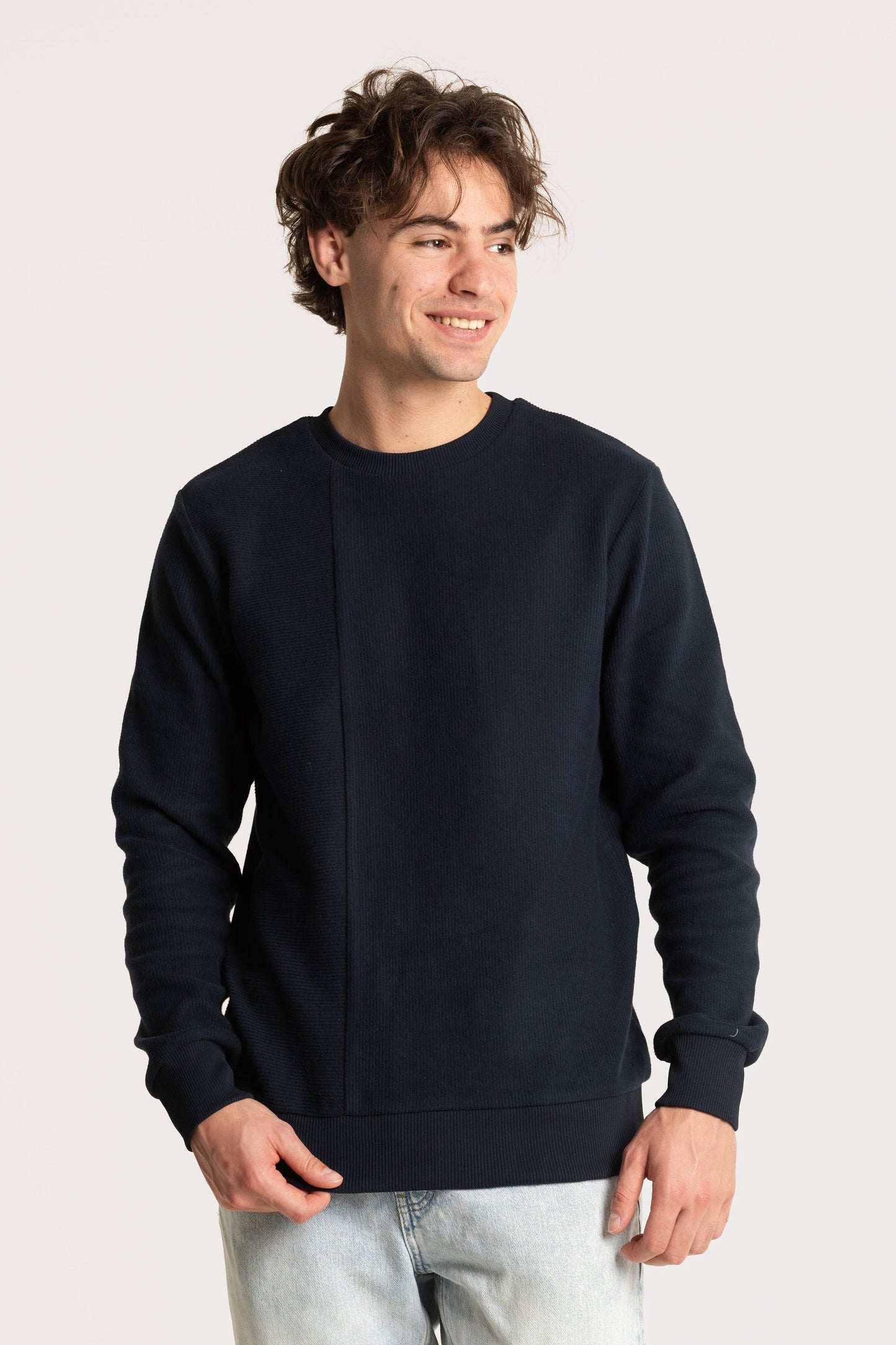 CORD CREWNECK / NAVY