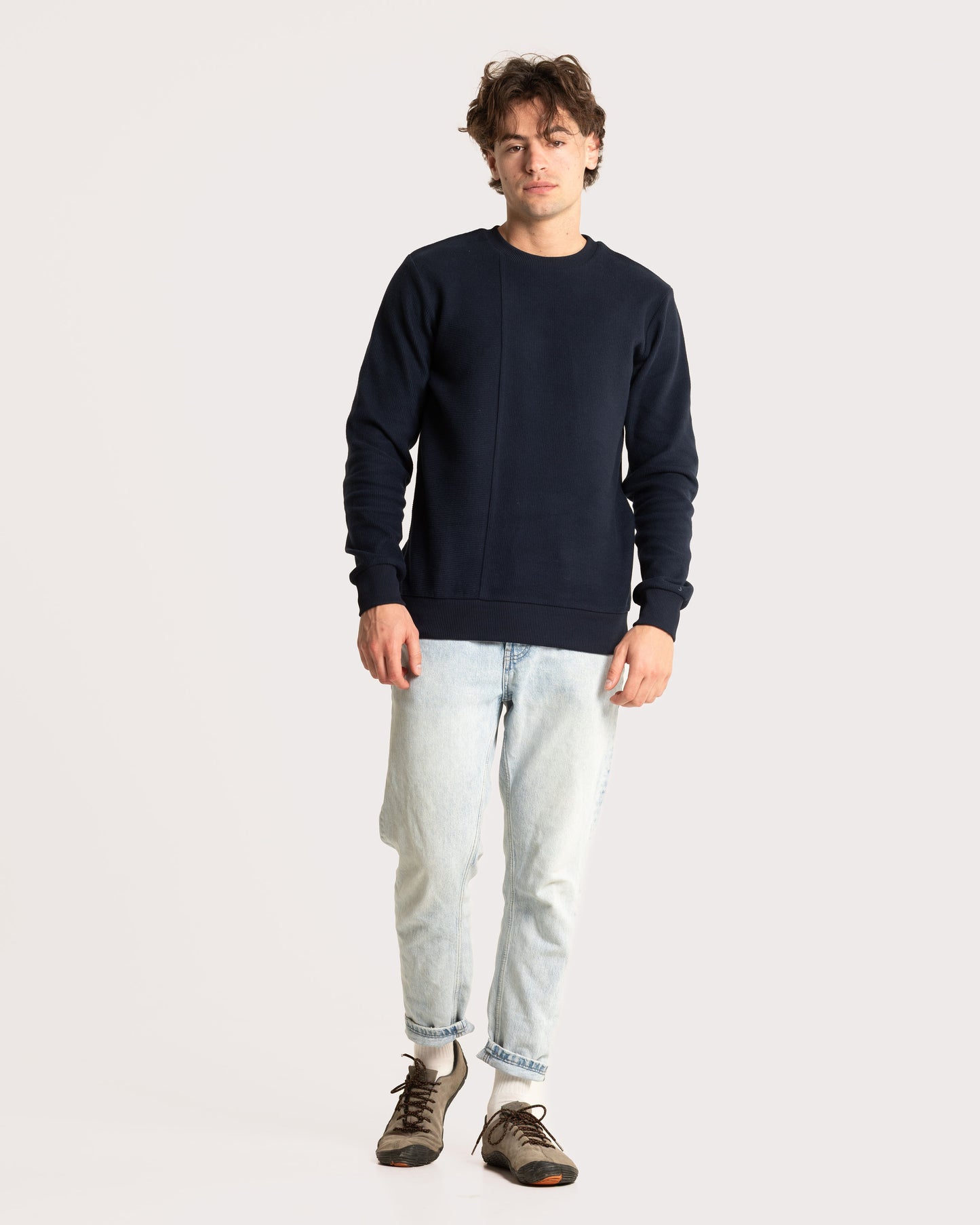 CORD CREWNECK / NAVY