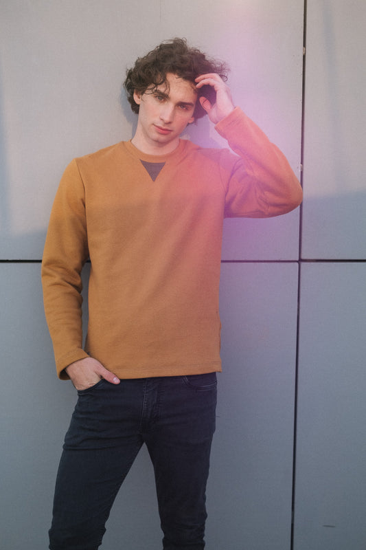 EDGE HEAVY SWEATSHIRT / ALMOND