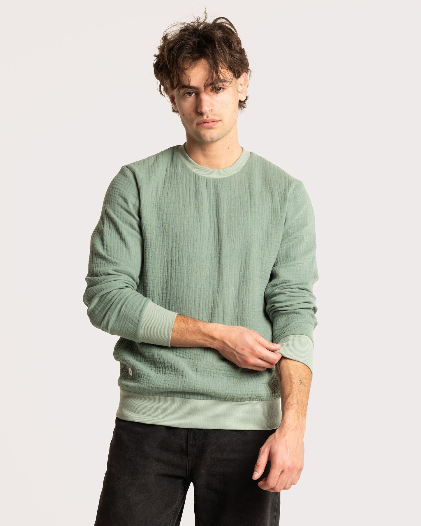 GAUZE CREWNECK / LAKE