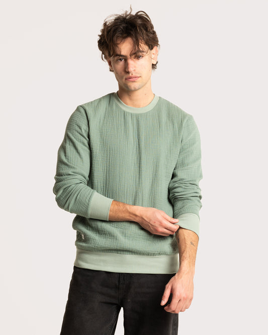 GAUZE CREWNECK / LAKE