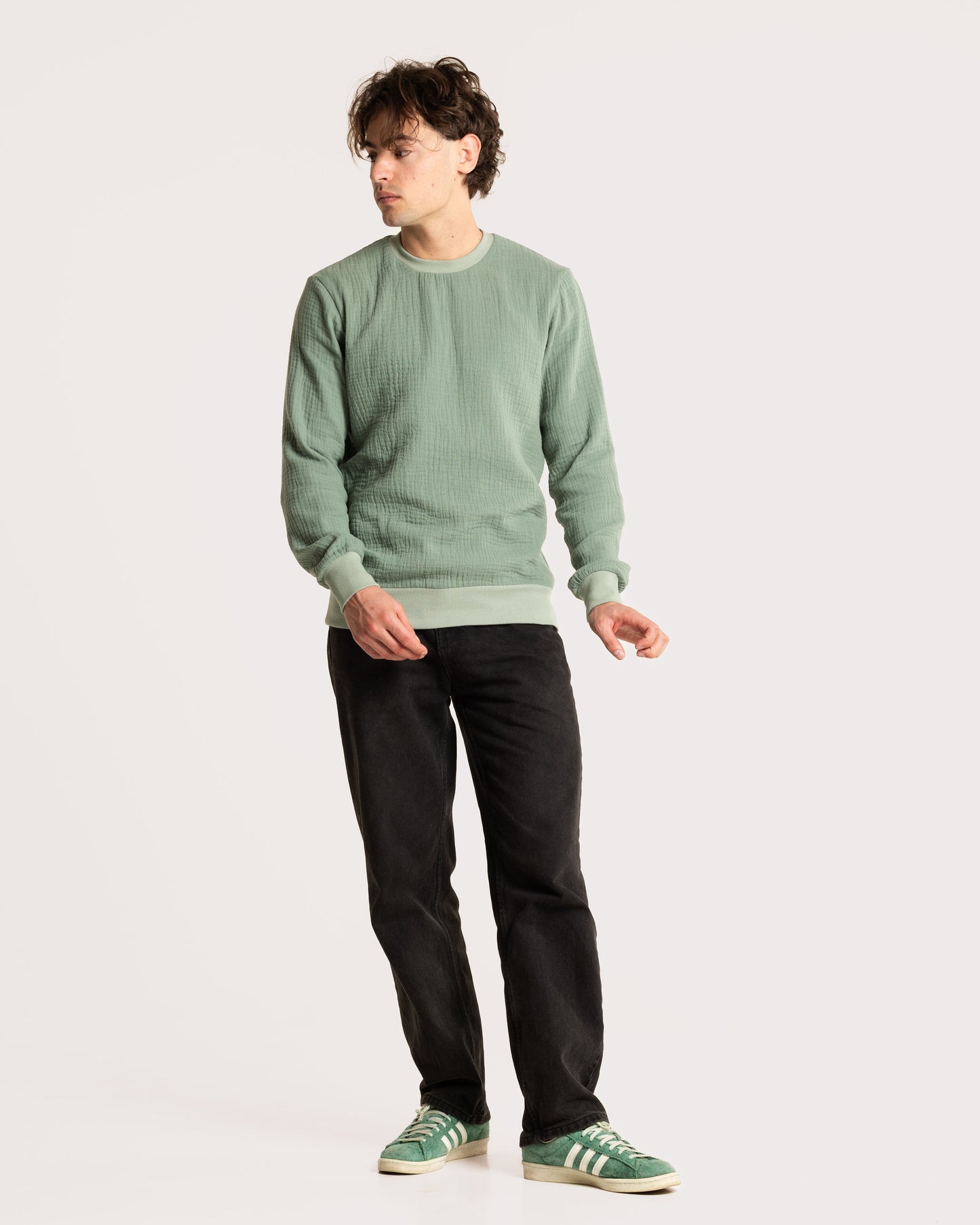 GAUZE CREWNECK / LAKE