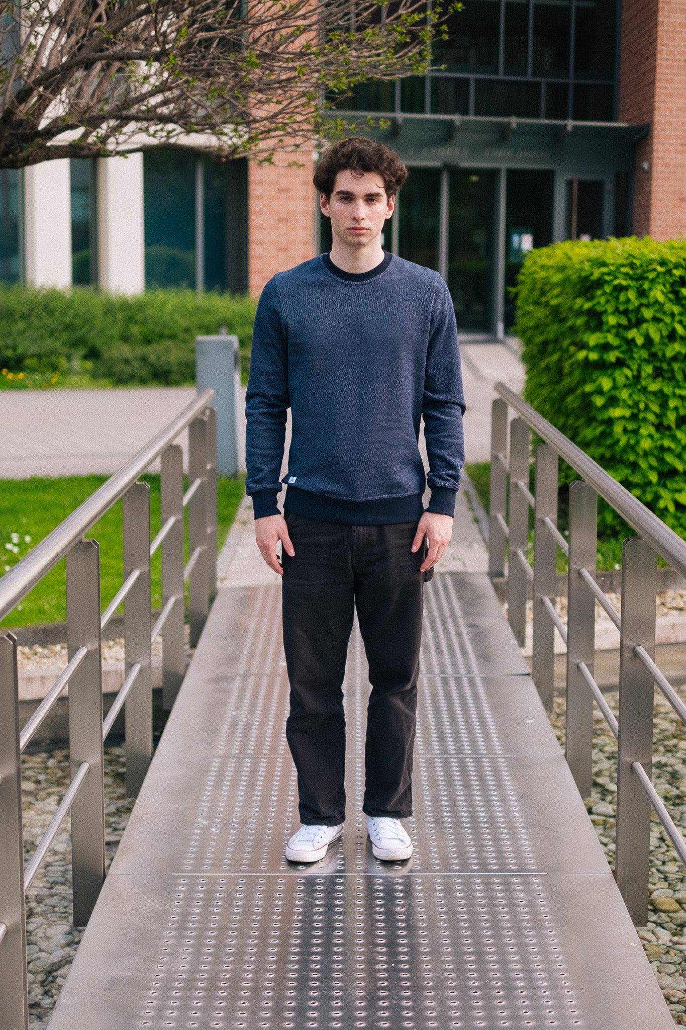 BICOLOR CREWNECK / NAVY