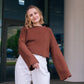 TRAPEZE CORD JUMPER / COFFEE