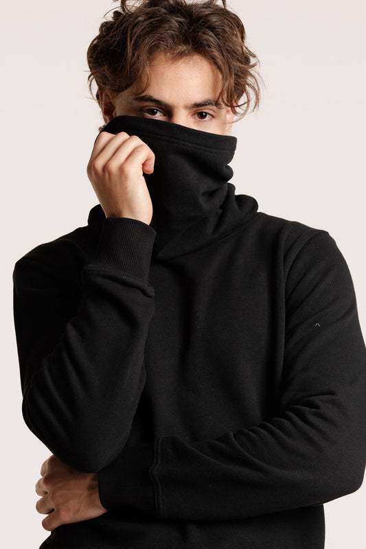 HEMP FUNNELNECK / BLACK