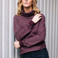 FUNNEL NECK SWEATSHIRT FOR HER / WINE - Touch Me Not Clothing