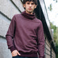 FUNNEL NECK SWEATSHIRT / WINE