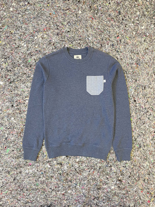 POCKET CREWNECK MEN'S / BLUE MARL